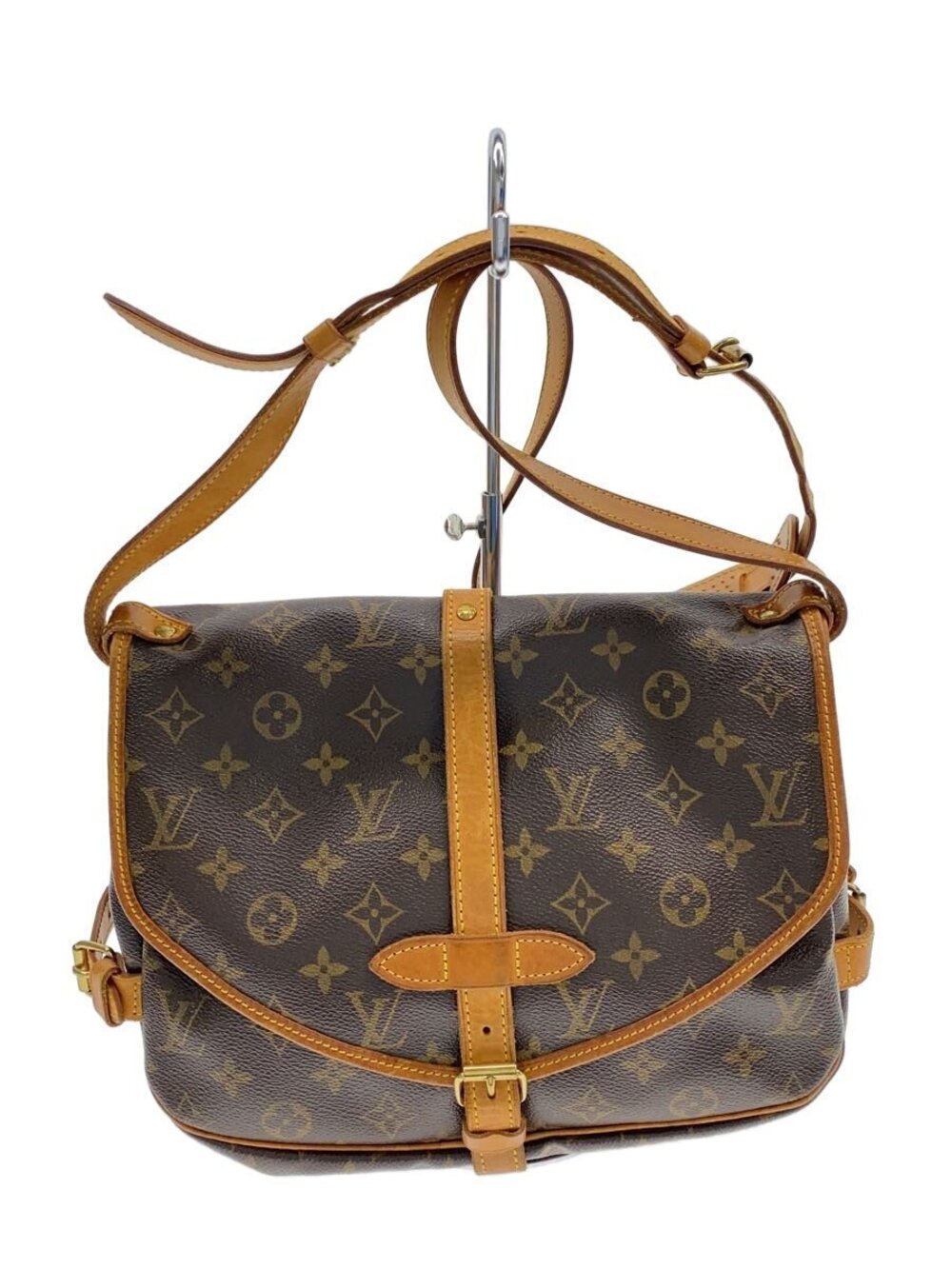 LOUIS VUITTON Saumur Monogram Canvas Brown